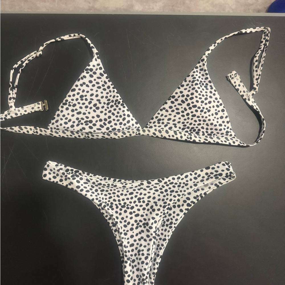 SHEIN Black and White Polka Dot Bikini